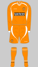 blackpool all-tangerine kit 2008-09