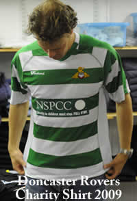 doncaster rovers 2009 charity shirt