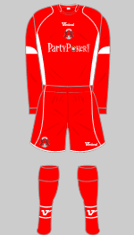 Leyton Orient 2007-08 home kit