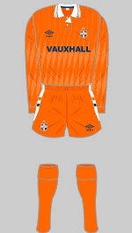 luton town 1991 away kit