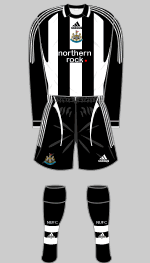 Newcastle United home kit 2007-08