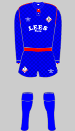 oldham athletic 1988-89 home kit