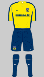 oxford united 2009-10 home kit