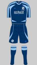 forfar athletic 2009-10 home kit from october