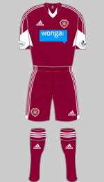 heart of midlothian 2013-14 home kit
