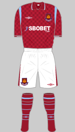 west ham united 2009-10 home kit