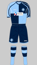 wycombe wanderers 2009-10 home kit